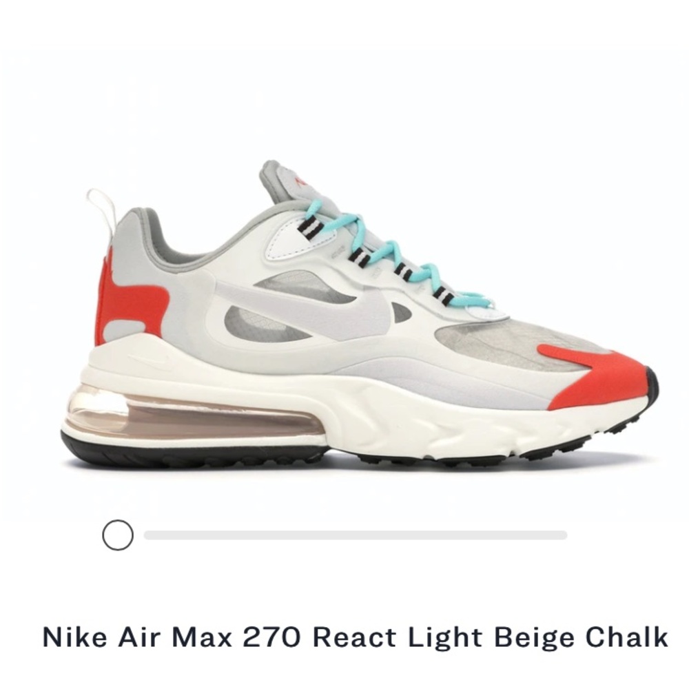 Nike Air Max 270 React Light Beige Chalk Size 8.5